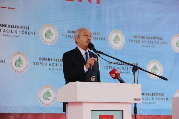 Kemal Kılıçdaroğlu, Edirne'de Katı Atık Tesisi açılışına katıldı