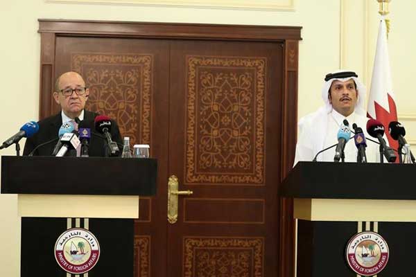 Katar Dışişleri Bakanı, Fransız mevkidaşı ile görüştü