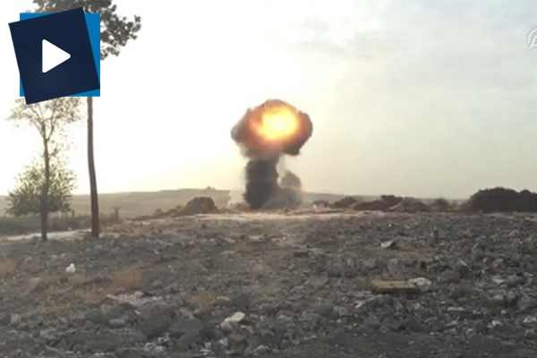 Nusaybin'de ele geçirilen bomba böyle imha edildi