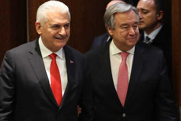 Başbakan Yıldırım BM Genel Sekreteri ile görüştü