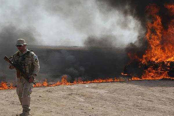 Afganistan'da 23 ton uyuşturucu imha edildi