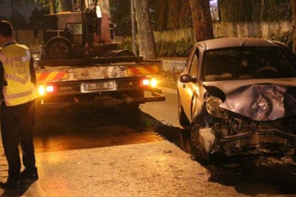 Beşiktaş'ta kaza: 2 yaralı