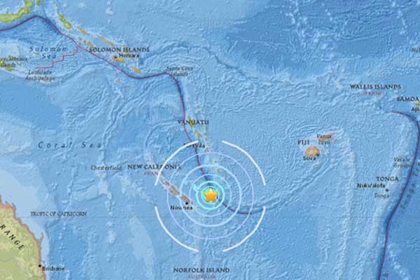 Yeni Kaledonya'da 6.4 büyüklüğünde deprem