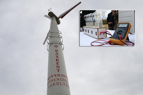 Türk tasarımı rüzgar türbini çalıştırıldı