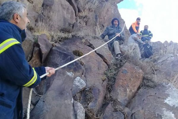 Iğdır’da yerleri drone ile tespit edilip kurtarıldırlar...
