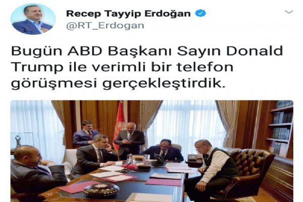 Cumhurbaşkanı Erdoğan Trump'la görüştü