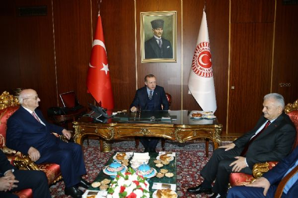 Cumhurbaşkanı Erdoğan, Kahraman ve Yıldırım bir arada