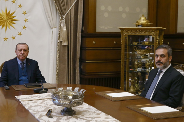 Cumhurbaşkanı Erdoğan Fidan'ı kabul etti