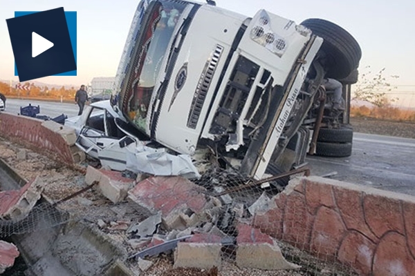 Osmaniye'de feci kaza kamerada