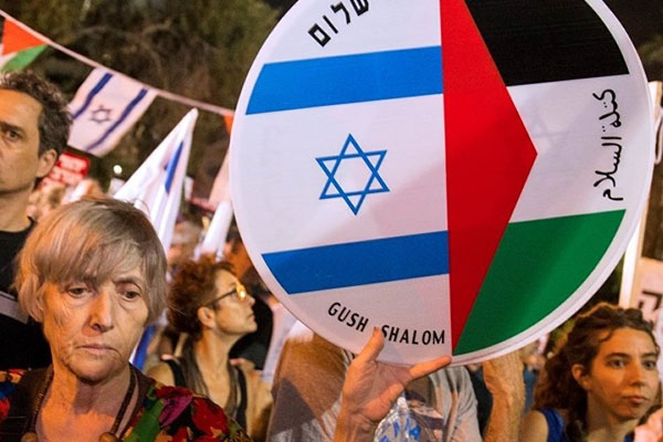 İsrailliler ile Filistinliler barış için yürüdü