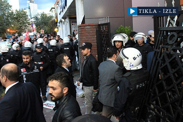 İpek Medya binası önünde gerginlik