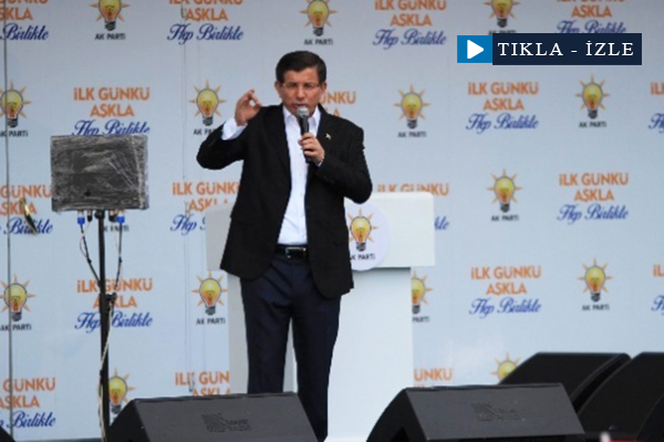 Davutoğlu Diyarbakır’da barış mesajları verdi