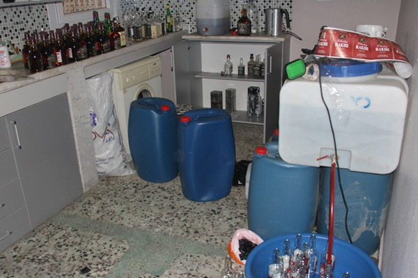 Adana’da sahte içki imalathanesi bulundu