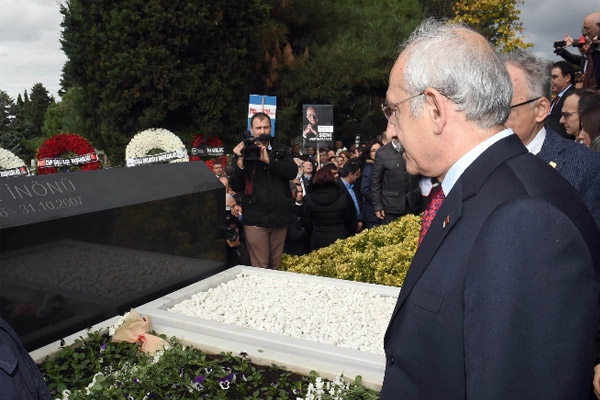 Kılıçdaroğlu İnönü'yü kabri başında andı