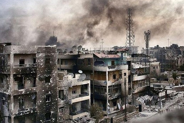 Halep şiddetli bombardıman altında