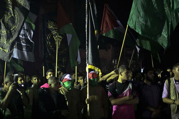 Gazze'de, Filistin ayaklanmasına destek