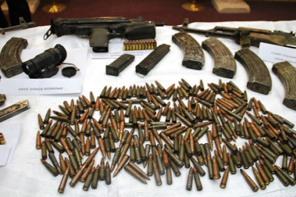 PKK, dere yatağına gizlemiş