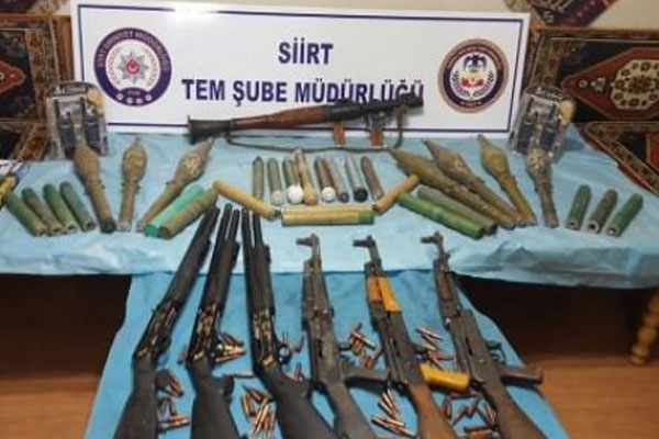 Türbede PKK cephaneliği bulundu