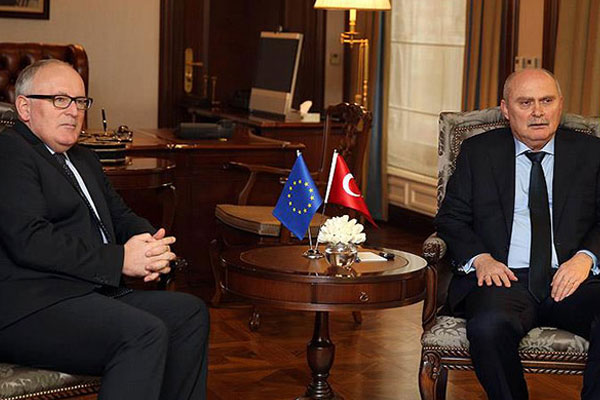 Sinirlioğlu ile Timmermans görüştü