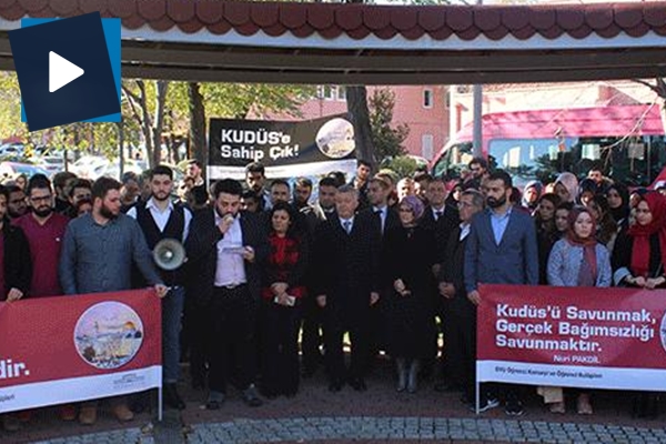 Üniversite öğrencilerinden ABD'ye Kudüs tepkisi