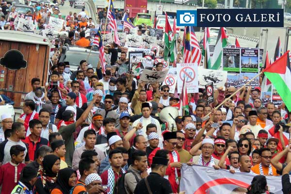 Malezya'da Kudüs protesto
