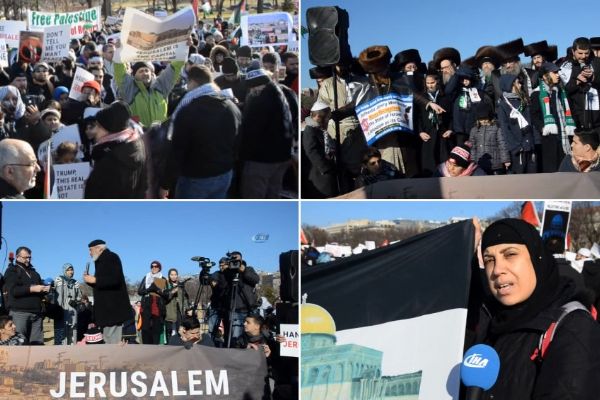 Beyaz Saray'ın çevresinde Donald Trump'a Kudüs tepkisi