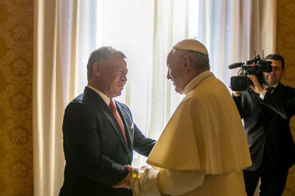 Ürdün Kralı II. Abdullah, Papa ile bir araya geldi
