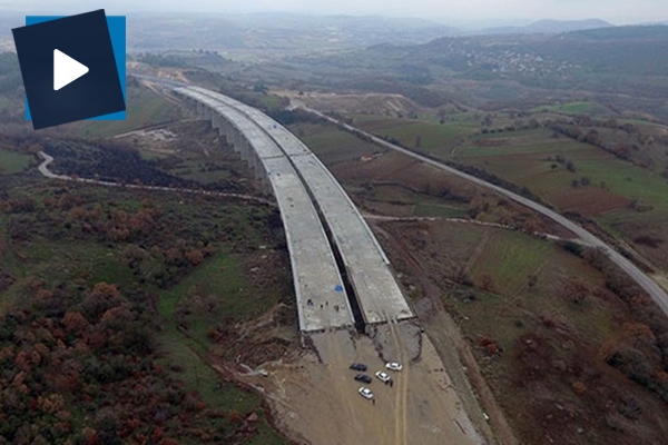 İstanbul-İzmir otobanının Balıkesir etabı havadan böyle görüntülendi