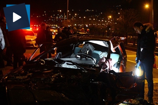 Giresun’da ‘Dur’ ihtarına uymayan şüpheli araç kaza yaptı