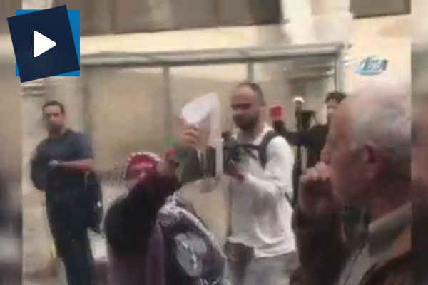 Erdoğan'ın fotoğrafına İsrail polisi tahammül edemedi