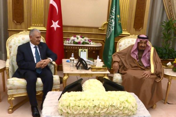 Başbakan Binali Yıldırım Kral Selman'la görüştü