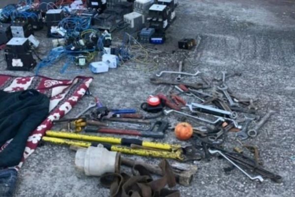 Yakalanan trafo hırsızları mahkemece tutuklandı