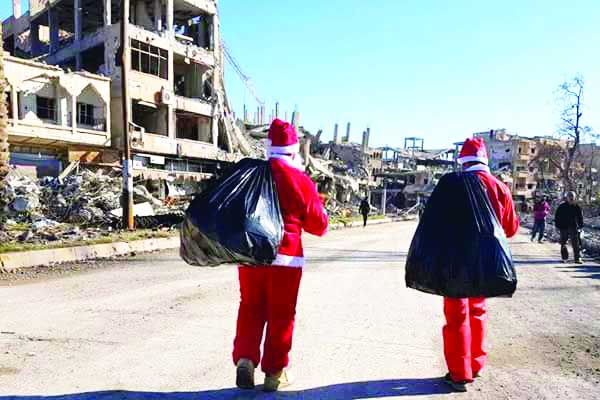 PKK'dan Rakka'da Noel kutlaması