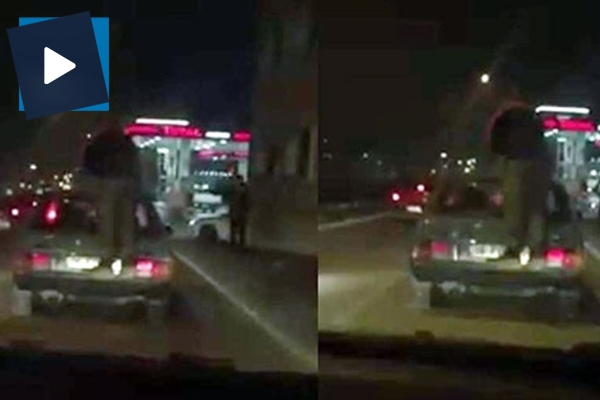 Pes artık: Tamponda yolculuk yaptı