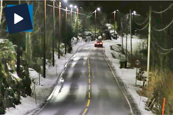 Norveç'te ışığa duyarlı karayolu aydınlatması