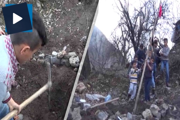 Beytüşşebaplı çocukların bayrak hassasiyeti 'helal olsun' dedirtti