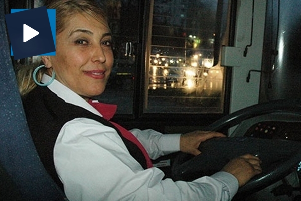 Kadınlara özel otobüse kadın şoför