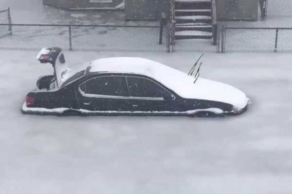 Washington'daki Potomac Nehri dondu