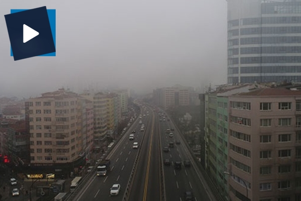 Sis altındaki İstanbul havadan görüntülendi