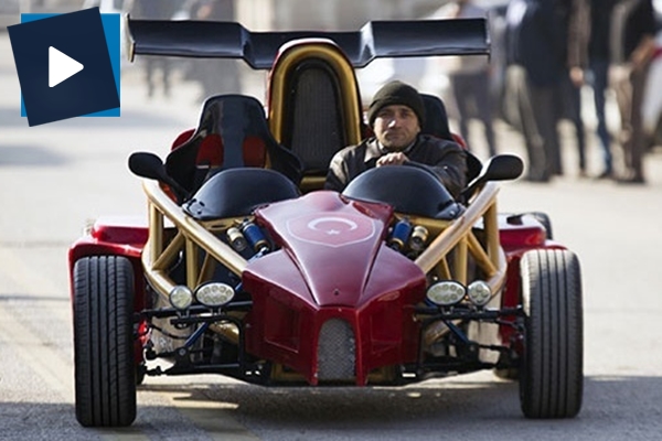 Hayali olan yarış arabasını 35 bin liraya yaptı