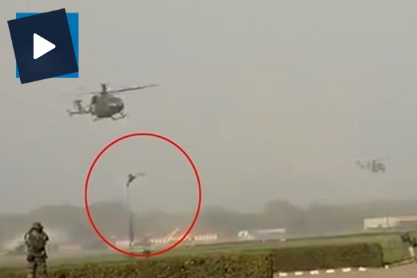 Helikopterden böyle düştüler