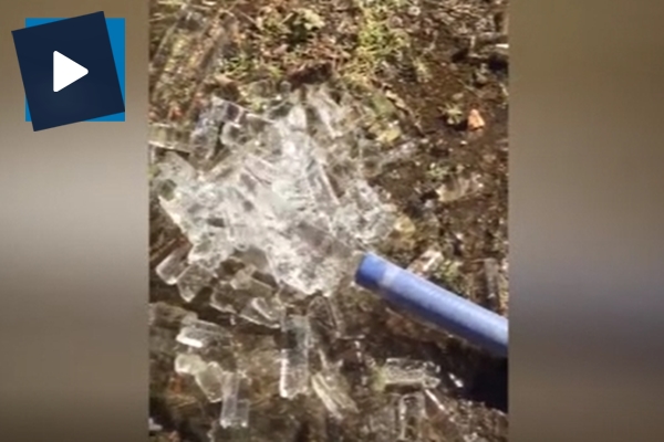 Erzurum'da hortumdan su bakın nasıl akıyor!