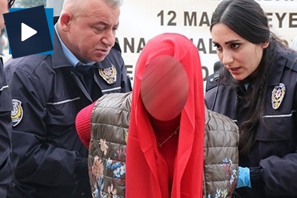 Adana'da bombalı kadın paniği