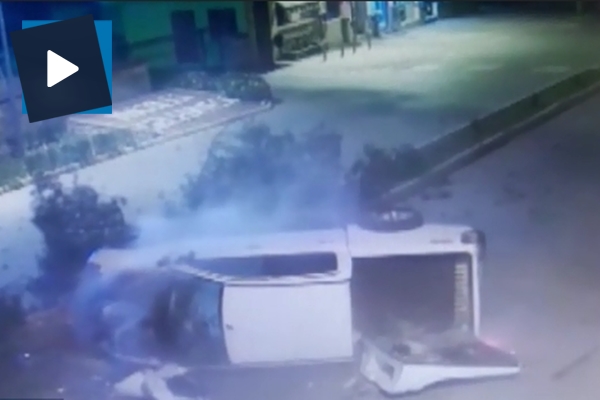 Alkollü sürücünün feci kazası kamerada