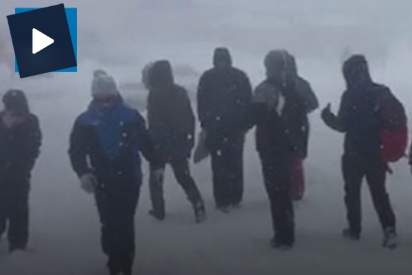 Uludağ'da kar fırtınası