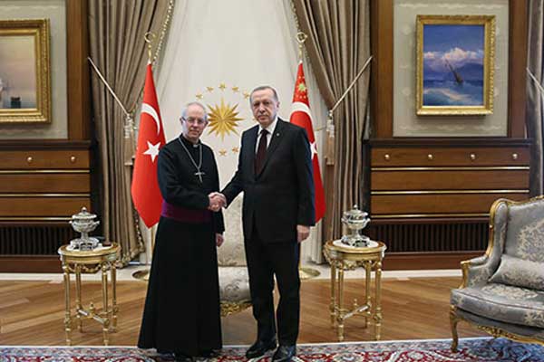 Erdoğan Başpiskopos Welby'yi kabul etti