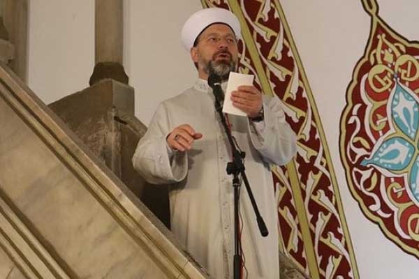 Diyanet İşleri Başkanı sınırda cihad hutbesi verdi