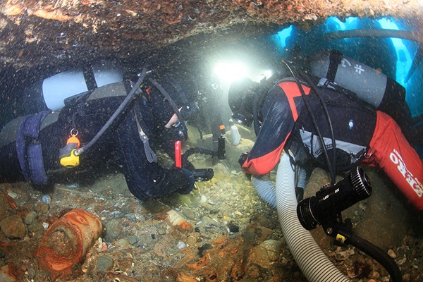 Dünyadaki en eski mermiler Ertuğrul Fırkateyninden çıkarıldı