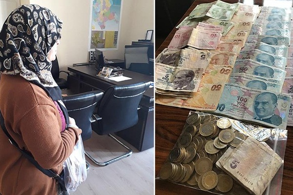 Dilencinin üzerinden 6 bin 210 lira çıktı
