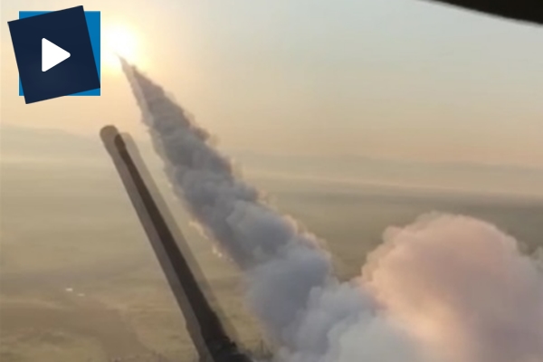 Afrin'de roket atışı kamerada